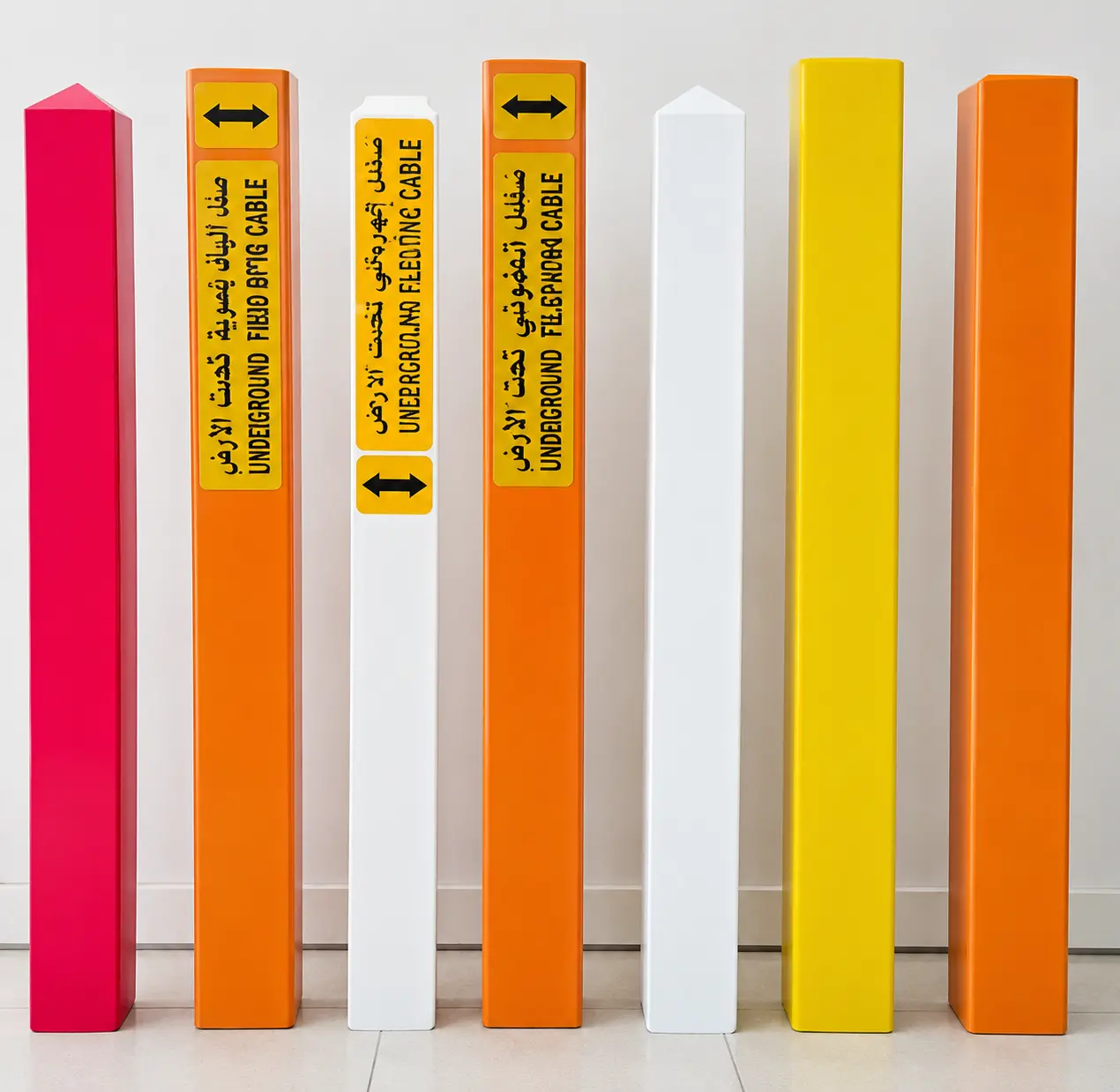 Fiber optic cable marker post for underground route identification